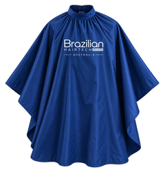 Brazilian Hairtech professional blue cutting cape for hairdressers and salons