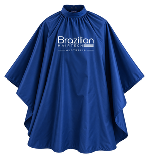 Brazilian Hairtech professional blue cutting cape for hairdressers and salons