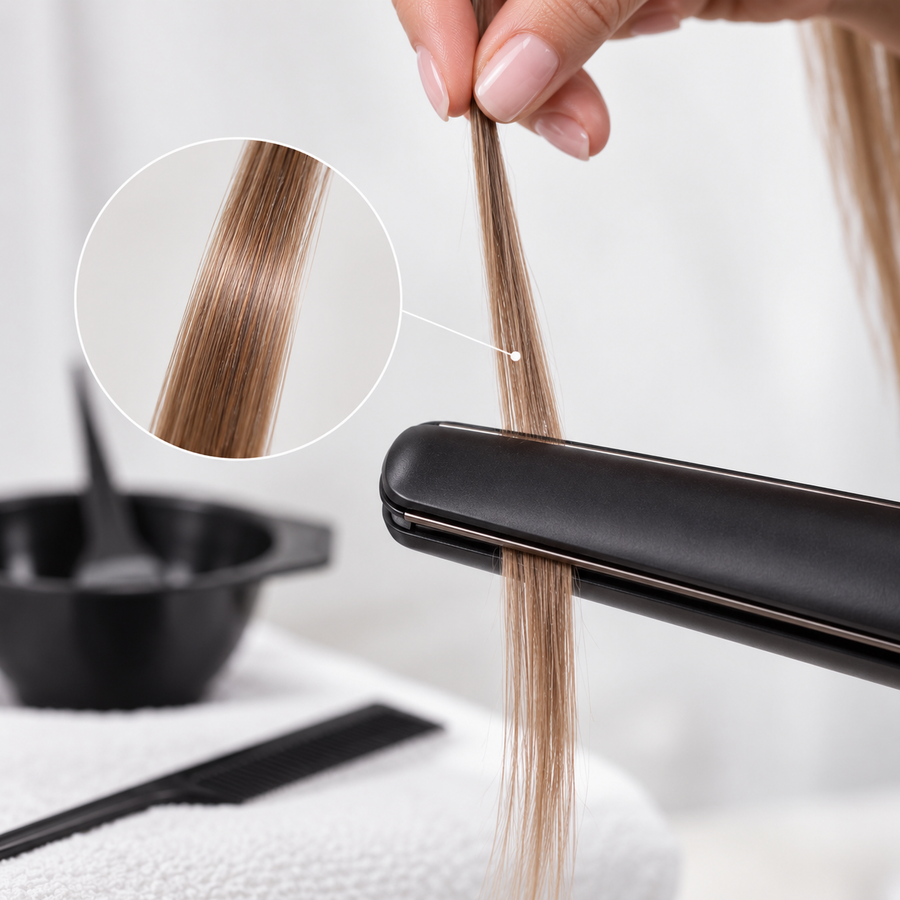Professional hair strand test assessing how the hair fibre responds to product and heat – Brazilian Hairtech Australia