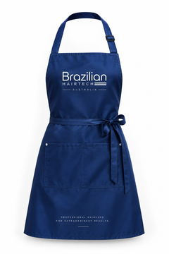 Brazilian Hairtech professional blue salon apron for hairdressers and stylists

