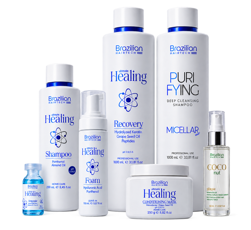 Brazilian Hairtech Ultimate Healing professional salon trial kit for damaged and chemically treated hair