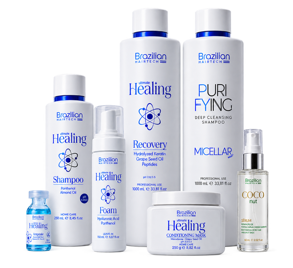 Brazilian Hairtech Ultimate Healing professional salon trial kit for damaged and chemically treated hair